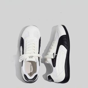 Giày sneaker nam phối màu đen trắng hiện đại